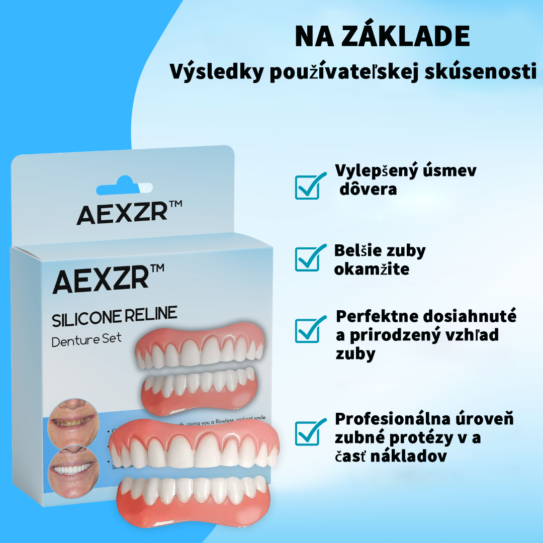 AEXZR™ sada silikónových reline protéz