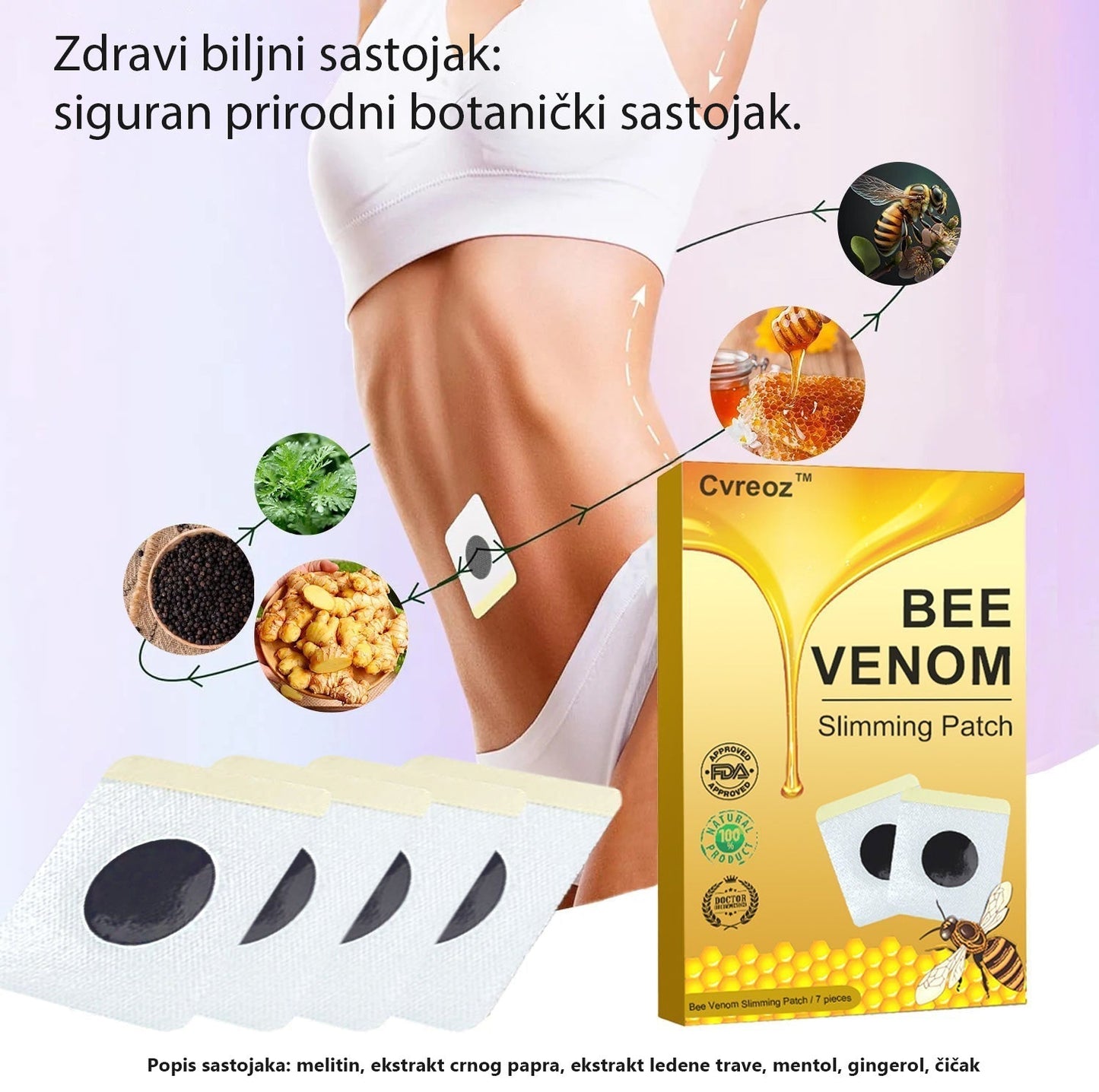 🐝𝐂𝐯𝐫𝐞𝐨𝐳™ 𝐁𝐞𝐞 𝐕𝐞𝐧𝐨𝐦 𝐒𝐥𝐢𝐦𝐦𝐢𝐧𝐠 𝐏𝐚𝐭𝐜𝐡⭐(𝐟𝐨𝐫 𝐚𝐥𝐥 𝐥𝐲𝐦𝐩𝐡𝐚𝐭𝐢𝐜 𝐩𝐫𝐨𝐛𝐥𝐞𝐦𝐬 𝐚𝐧𝐝 𝐨𝐛𝐞𝐬𝐢𝐭𝐲)