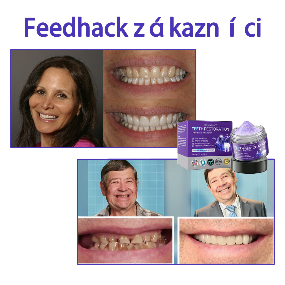 GarageLine™ (odporúčaný ADA) Minerálny prášok na obnovu zubov (⏰Obmedzená časová zľava, posledných 30 minút⏰) 🪥🦷